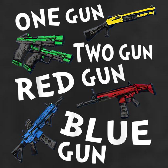Funny Tee One Gun Two Gun Red Gun Blue Gun Custome Adult Drive Performance Visor