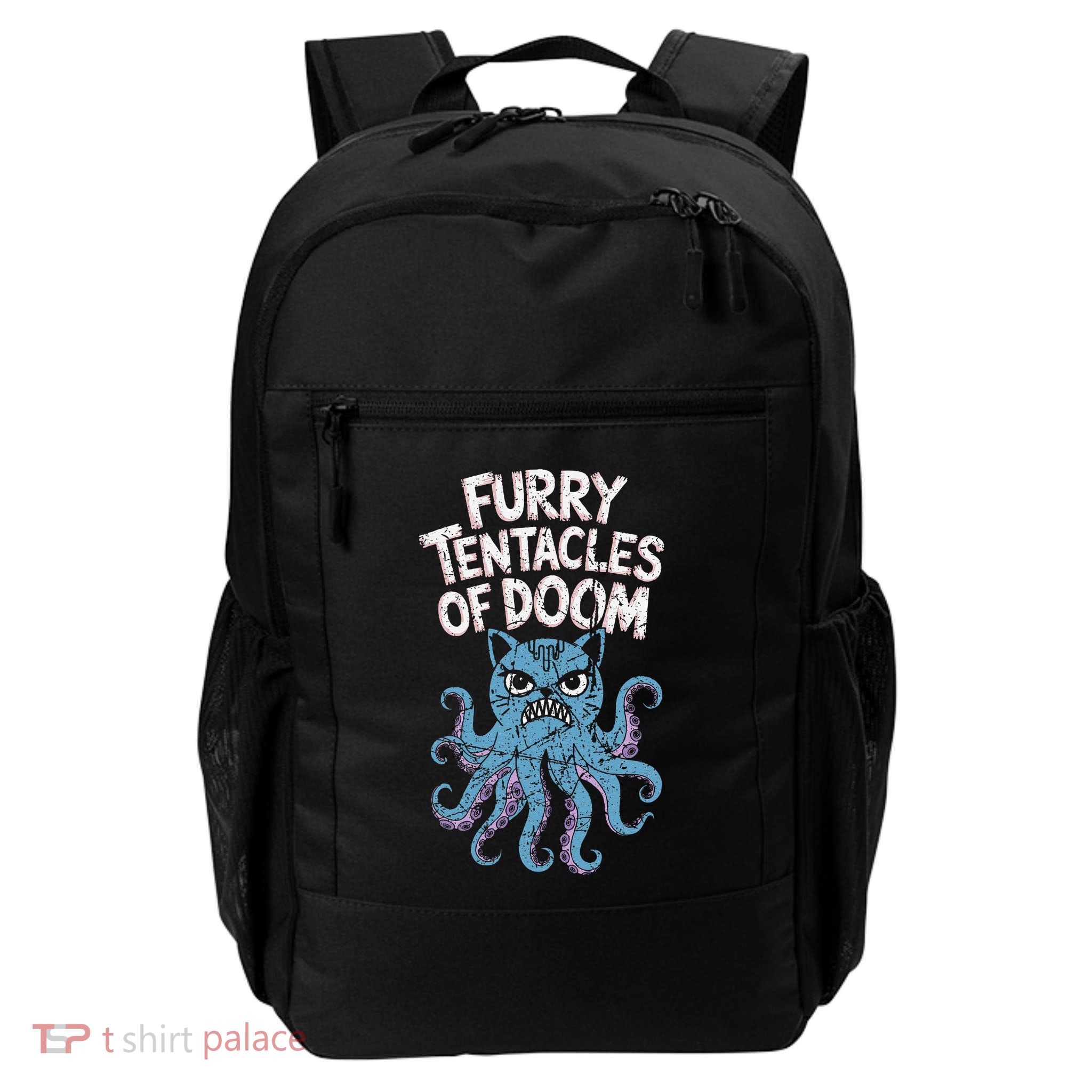 Furry Tentacles Of Doom Cat And Octopus Crossover Design .Png Daily Commute Backpack