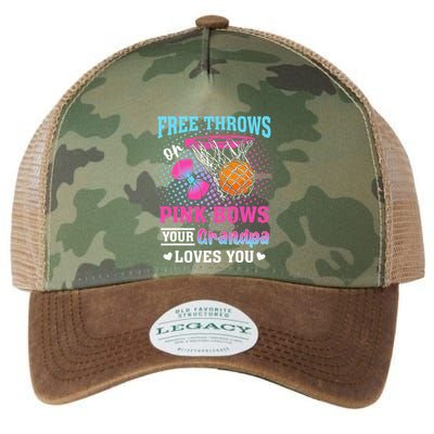 Free Throws Or Pink Bows Your Grandpa Loves You Gender Legacy Tie Dye Trucker Hat