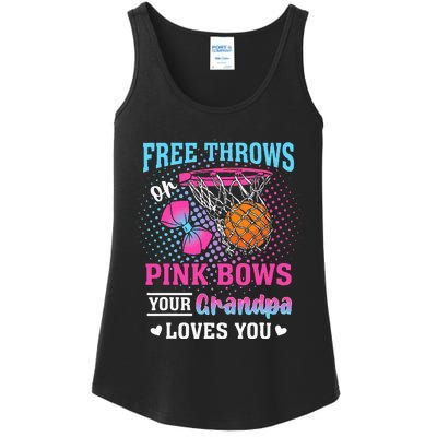 Free Throws Or Pink Bows Your Grandpa Loves You Gender Ladies Essential Tank