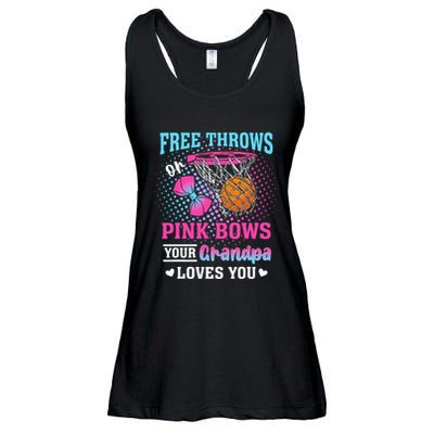 Free Throws Or Pink Bows Your Grandpa Loves You Gender Ladies Essential Flowy Tank