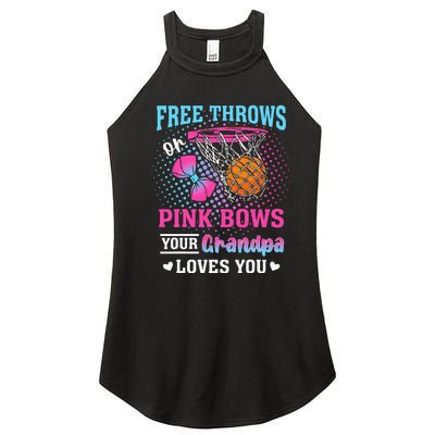 Free Throws Or Pink Bows Your Grandpa Loves You Gender Women’s Perfect Tri Rocker Tank