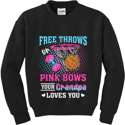 Free Throws Or Pink Bows Your Grandpa Loves You Gender Kids Sweatshirt