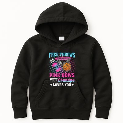 Free Throws Or Pink Bows Your Grandpa Loves You Gender Kids Hoodie