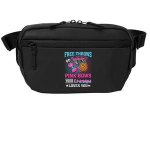 Free Throws Or Pink Bows Your Grandpa Loves You Gender Crossbody Pack