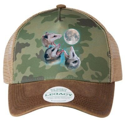 Funny Three Opossom Moon Legacy Tie Dye Trucker Hat