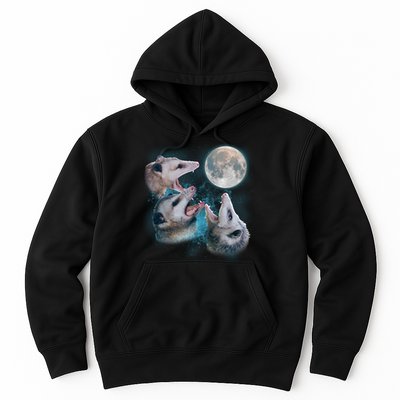 Funny Three Opossom Moon Hoodie