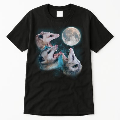 Funny Three Opossom Moon Tall T-Shirt