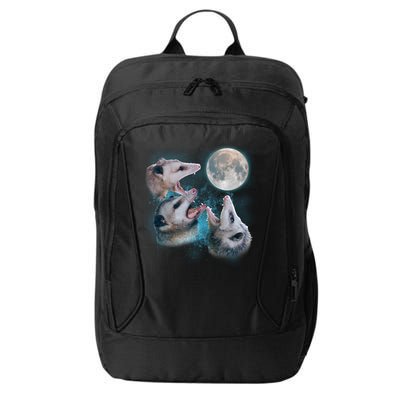 Funny Three Opossom Moon City Backpack