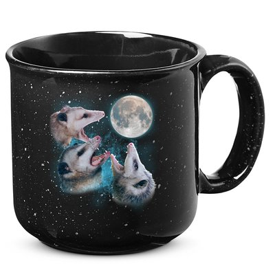 Funny Three Opossom Moon 15oz Campfire Ceramic Mug