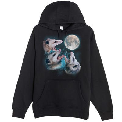 Funny Three Opossom Moon Premium Pullover Hoodie