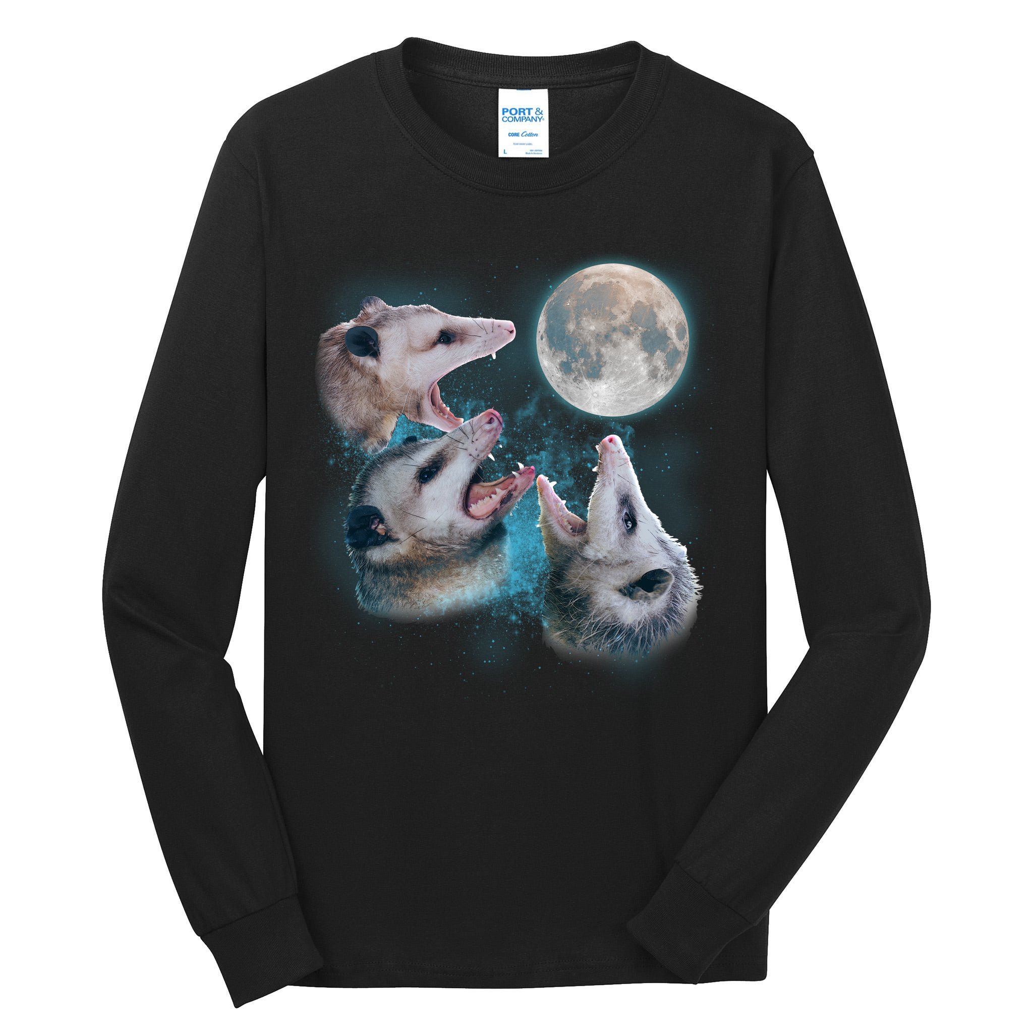 Funny Three Opossom Moon Tall Long Sleeve T-Shirt