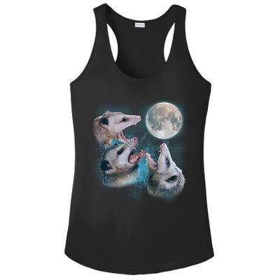 Funny Three Opossom Moon Ladies PosiCharge Competitor Racerback Tank