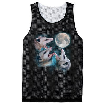 Funny Three Opossom Moon Mesh Reversible Basketball Jersey Tank