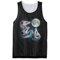 Funny Three Opossom Moon Mesh Reversible Basketball Jersey Tank