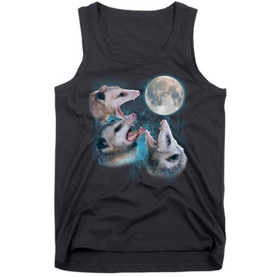 Funny Three Opossom Moon Tank Top