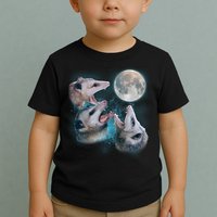 Funny Three Opossom Moon Toddler T-Shirt