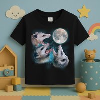 Funny Three Opossom Moon Toddler T-Shirt