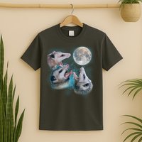 Funny Three Opossom Moon T-Shirt