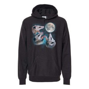 Funny Three Opossom Moon Premium Hoodie