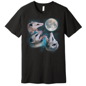 Funny Three Opossom Moon Premium T-Shirt