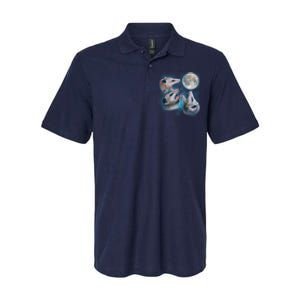 Funny Three Opossom Moon Softstyle Adult Sport Polo