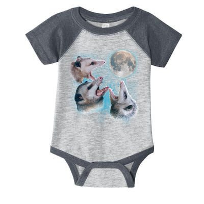 Funny Three Opossom Moon Infant Baby Jersey Bodysuit
