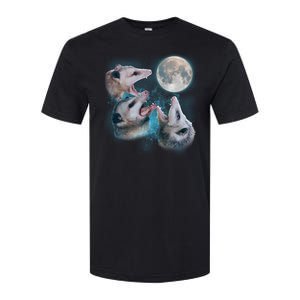 Funny Three Opossom Moon Softstyle CVC T-Shirt