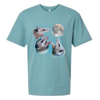 Funny Three Opossom Moon Sueded Cloud Jersey T-Shirt