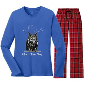 Flaco The Owl Women's Long Sleeve Flannel Pajama Set 