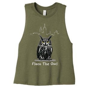 Flaco The Owl Women's Racerback Cropped Tank