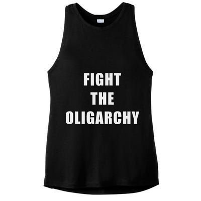 Fight The Oligarchy Anti Corruption Resistance Ladies PosiCharge Tri-Blend Wicking Tank