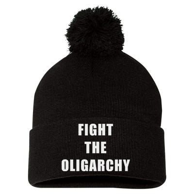 Fight The Oligarchy Anti Corruption Resistance Pom Pom 12in Knit Beanie