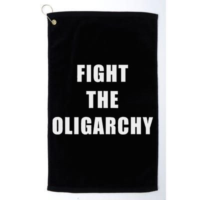 Fight The Oligarchy Anti Corruption Resistance Golf Towel