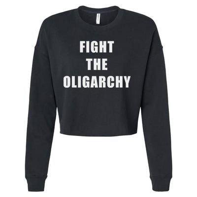 Fight The Oligarchy Anti Corruption Resistance Cropped Pullover Crew