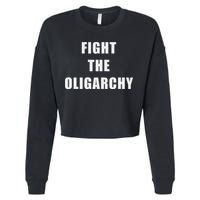 Fight The Oligarchy Anti Corruption Resistance Cropped Pullover Crew