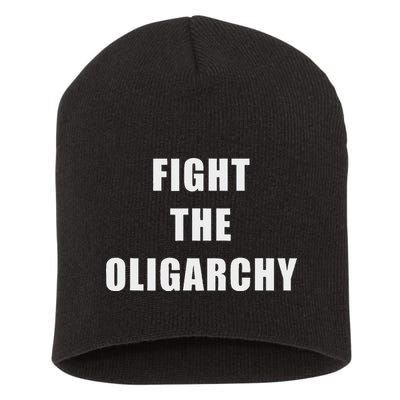 Fight The Oligarchy Anti Corruption Resistance Short Acrylic Beanie