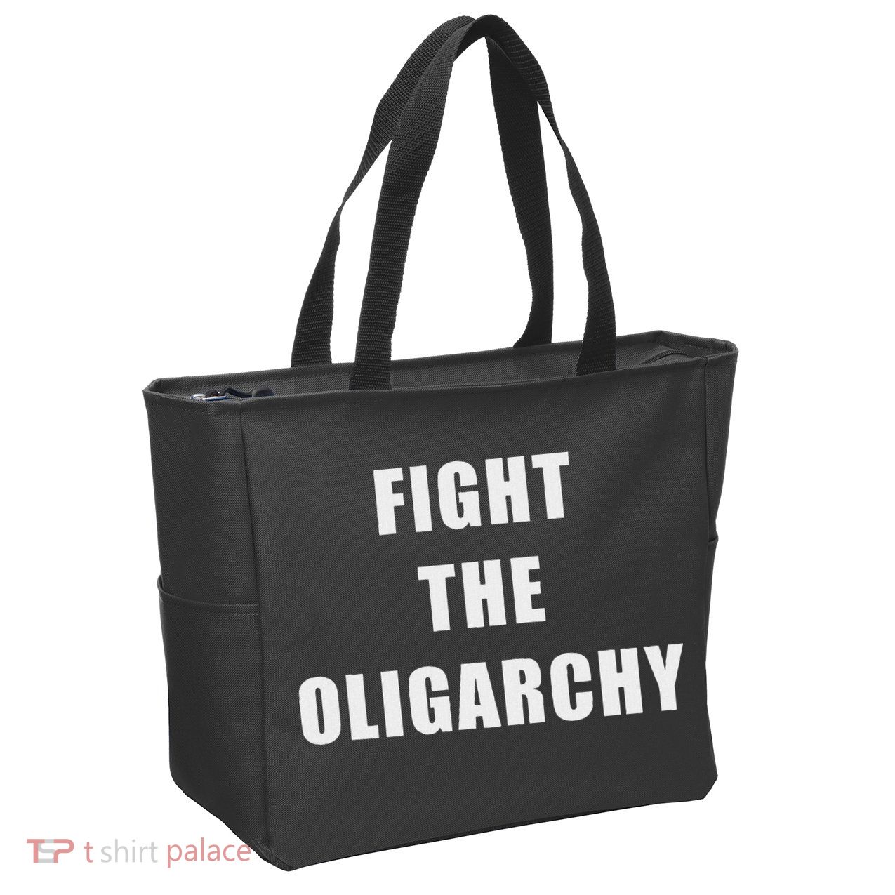 Fight The Oligarchy Anti Corruption Resistance Zip Tote Bag