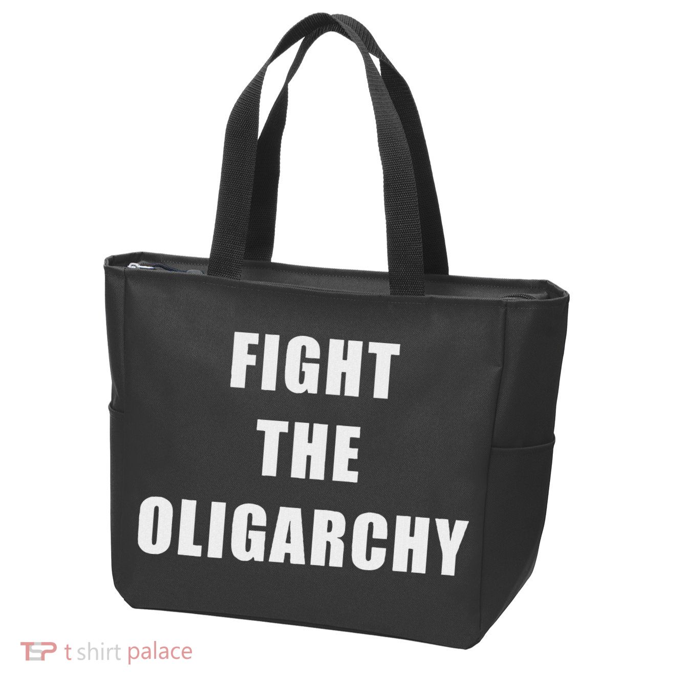 Fight The Oligarchy Anti Corruption Resistance Zip Tote Bag