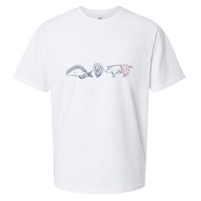 Fish Taco Oyster Ditch Ham Wallet Sueded Cloud Jersey T-Shirt