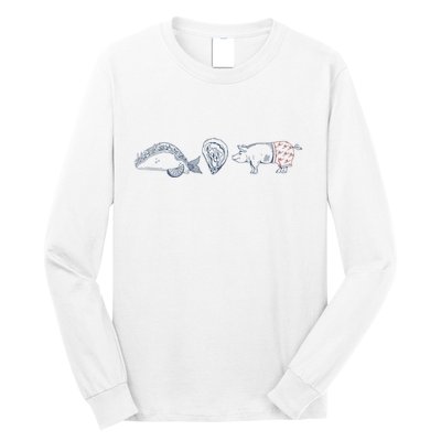 Fish Taco Oyster Ditch Ham Wallet Long Sleeve Shirt