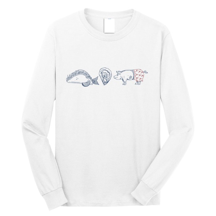 Fish Taco Oyster Ditch Ham Wallet Long Sleeve Shirt
