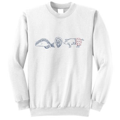 Fish Taco Oyster Ditch Ham Wallet Sweatshirt
