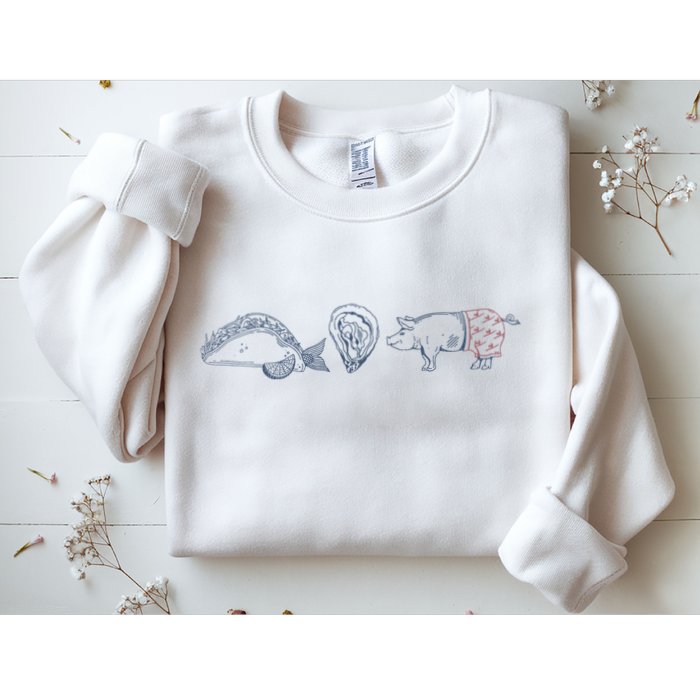 Fish Taco Oyster Ditch Ham Wallet Sweatshirt