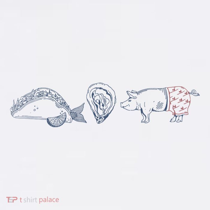 Fish Taco Oyster Ditch Ham Wallet T-Shirt