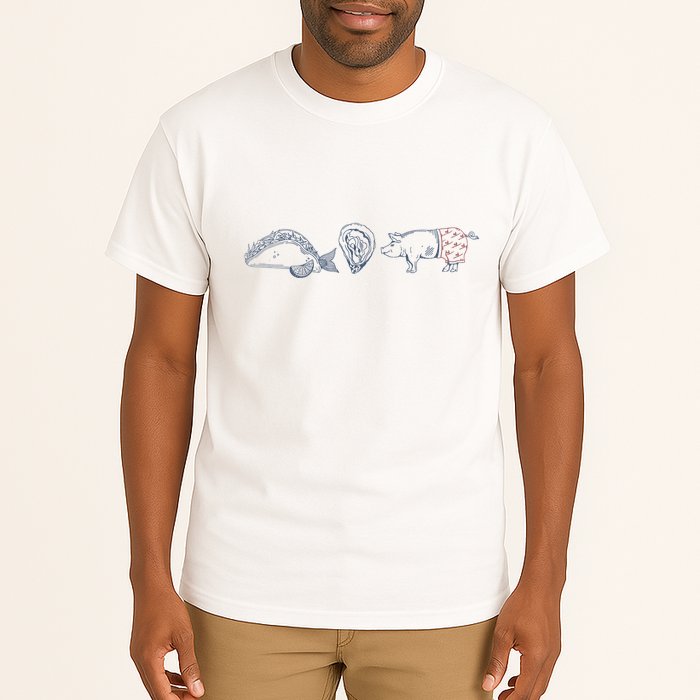 Fish Taco Oyster Ditch Ham Wallet Tall T-Shirt