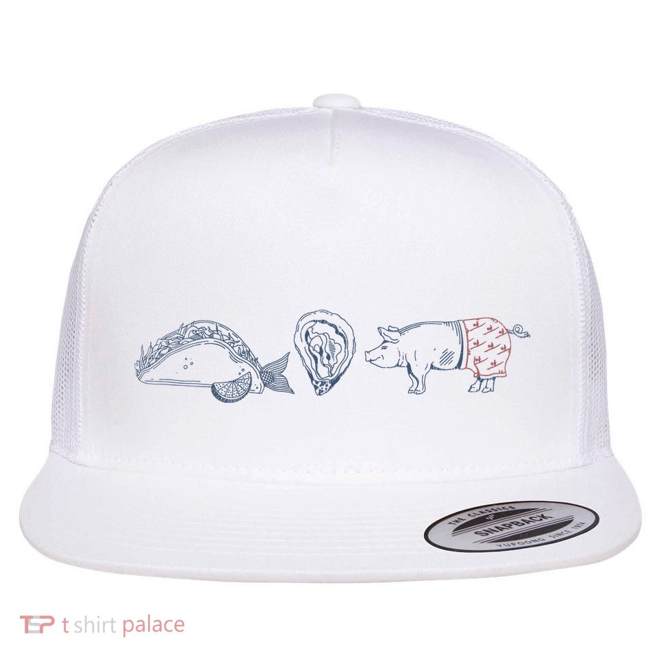Fish Taco Oyster Ditch Ham Wallet Flatbill Hat