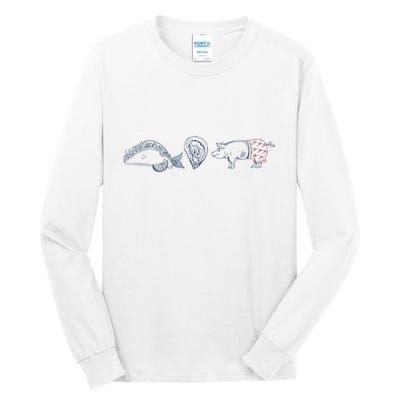 Fish Taco Oyster Ditch Ham Wallet Tall Long Sleeve T-Shirt