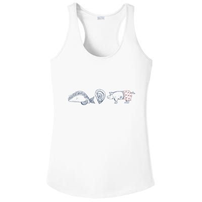 Fish Taco Oyster Ditch Ham Wallet Ladies PosiCharge Competitor Racerback Tank
