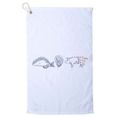 Fish Taco Oyster Ditch Ham Wallet Golf Towel